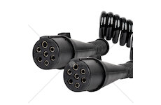 Spirálový kabel TIR 2x 7 PIN typ N 5m 24V AMIO-04380