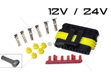 Spojka AMP SUPER SEAL 6 PIN zástrčka AMP6-KR/W