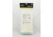Spona plastická 200*4,8 sada 100ks bílá BOSMA 8665