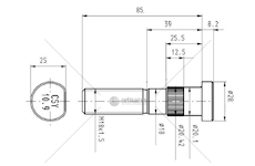Šroub kolový BPW M18*1,5*85 DL GW.43 CSY AZBP-0038