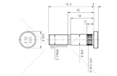 Šroub kolový m18x1,5x78/87 daf lf45 0131366_A