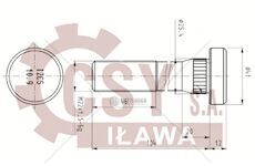 Šroub kolový m22x1,5x94x116 zn daf 95xf,85cf,75cf,65cf 0048537_A