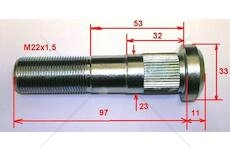 Šroub kolový m22x1,5x97/108 zn irisbus karosa turbo 316339092_A