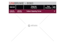 Šroub regulační ZACISKU MODUL T UNIBRAKE UNB8060