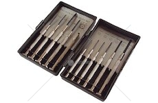 Šroubováky hodinářské (-, +), sada 11ks