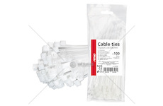 Stahovací pásky bílé 3,6 × 150 mm 100 ks AMiO-04308