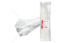 Stahovací pásky bílé 4,8 × 350 mm 100 ks AMiO-04312