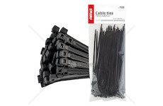 Stahovací pásky černé 3,6x150mm - 100 ks