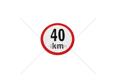 Štítek 40km/hod - na sklo 65802782