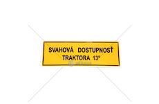 Štítek - dostupnost traktoru 13° 89803118