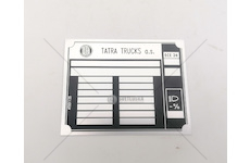 Štítek výrobní kovový Tatra