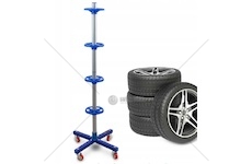 Stojan na pneumatiky, stojan na kola na kolečkách 100kg