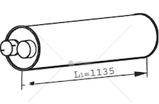 Střední tlumič výfuku DINEX DIN21394