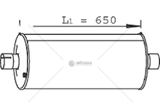 Střední tlumič výfuku DINEX DIN28426