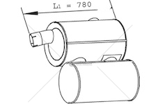 Střední tlumič výfuku DINEX DIN28464
