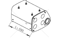 Střední tlumič výfuku DINEX DIN49366