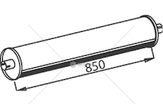 Střední tlumič výfuku DINEX DIN50302