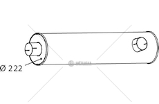 Střední-/zadní tlumič výfuku DINEX DIN64448