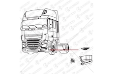 Stupačka DAF XF106 levá dolní MTX ED06190202