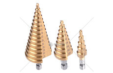 Stupňovité vrtáky 3 ks sada