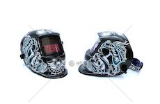 Svářečská kukla samostmívací s potiskem lebka, černo-bílá MAR-POL