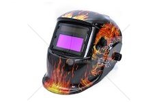 Svářečská kukla samostmívací s potiskem ohnivá lebka MAR-POL