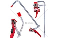 Svěrka rychloupínací ráčnová, typu F, 300 x 80 mm, kovaná GEKO