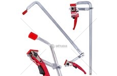 Svěrka rychloupínací ráčnová, typu F, 500 x 120 mm, kovaná GEKO