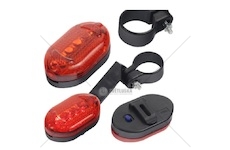 Světlo na kolo zadní LED 5x červená