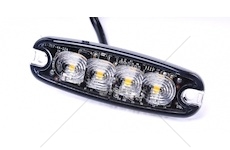 Světlo výstražné LED oranžové PREDATOR 19-funkcí s pamětí 4x3W vodotěsná 30x98mm