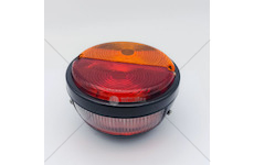 Světlo zadní dvoudílné kulaté levé s osvětlením SPZ  - kovové