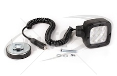 Světlomet pracovní 12v/50v 9xled s magnetem, voděodolný, spirálový kabel 1,5m 0146707_A