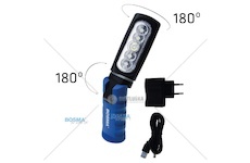 Svítilna dílenská led 800lm 3,7v/ 6000k, 6xled 5w led+4x1w /smd+2w led 0254222_A
