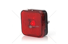 Svítilna obrysová čtvercová červená LED 304 WAS W63/304