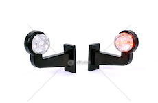 Svítilna obrysová  LED 12-24V zahnutá pravá WAS W74.1/543P/II