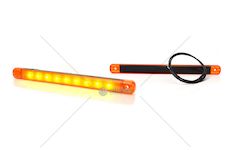 Svítilna obrysová LED boční podélná 12-24V oranžová WAS W97.4/717