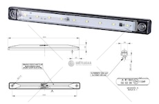 Svítilna poziční 12v/24v 0,1/0,7w 9xled bílá, kabel 0,3m 0215333_A