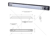 Svítilna poziční 12v/24v 0,5/1w led bílá, kabel 0,25m 0037928_A