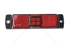 Svítilna poziční 12v/24v 130x32 3xled, červená s kabelem 500mm 0113088_A