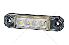 Svítilna poziční 12v/24v 4xled slim 0,3w/0,7w bílá, kabel 0,5m 0068631_A