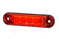 Svítilna poziční 12v/24v 4xled slim 0,3w/0,7w  červená, kabel 0,5m 0152418_A