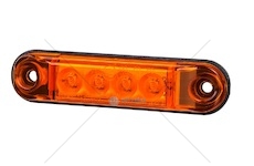 Svítilna poziční 12v/24v 4xled slim 0,3w/0,7w  oranžová, kabel 0,5m 0102168_A