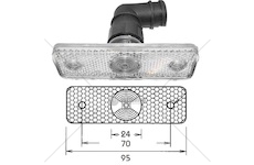 Svítilna poziční 12v/24v ba9s/t4w 95x30x7,5 s kolínkem 90° a odrazkou, bílá univerzální 40133003_A