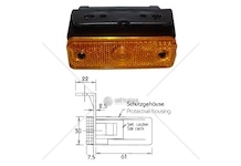 Svítilna poziční 12v/24v ba9s/t4w adr 95x55x68,5 oranžová s držákem 90°, univerzální 40128031_A