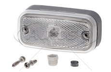 Svítilna poziční 12v/24v led bílá s odrazkou 110x35x55 schwarzmüller 0045431_A