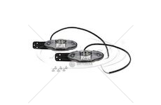 Svítilna poziční 12v/30v oválná led č/b/o s držákem - sada 2 ks 0152995_A