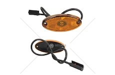 Svítilna poziční 24v l/p flatpoint ii led oranžová, oválná 46x102, kabel 0,5m 0091028_A