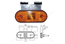 Svítilna poziční boční 24v/1,3w 119x75x16 led verze schmitz s držákem  21200004_A