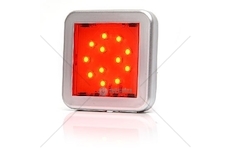 Svítilna poziční boční LED čtvercová 12-24V červená WAS W122/984KR