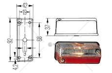 Svítilna poziční č/b s průchodkou 24v/t4w 42x68x37 0038951_A